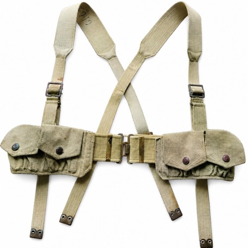 Ww2 malta webbing set belt - set,