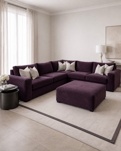 Large plum purple velvet - large,