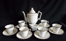 ART DECO NEW CHELSEA WHITE COFFEE SET 2088 A