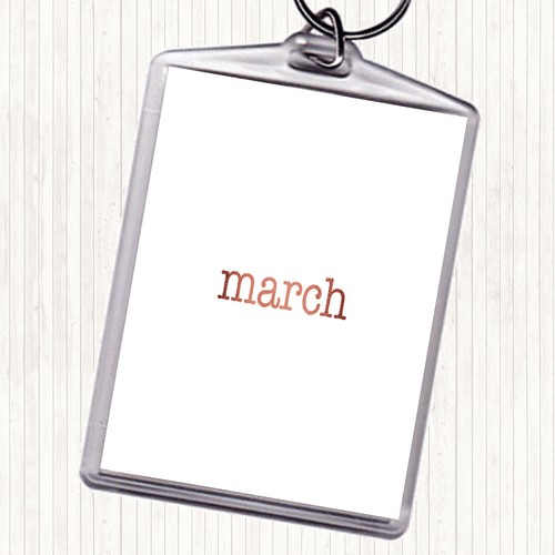 Rose gold march quote bag - gold,