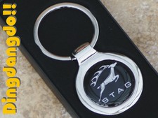 ID Tag Alloy Chrome Keyring