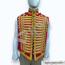 Red Hussar Military Vest Gold