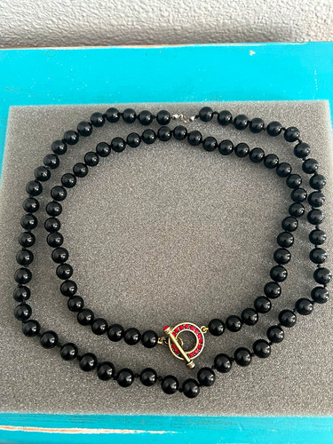 Heidi daus signed black beaded - daus,