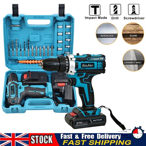 21v cordless hammer drill - cordless, set
