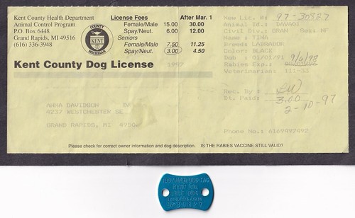 1997 kent county michigan dog - kent,