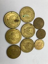 Vending/Slot machine vintage tokens x 9