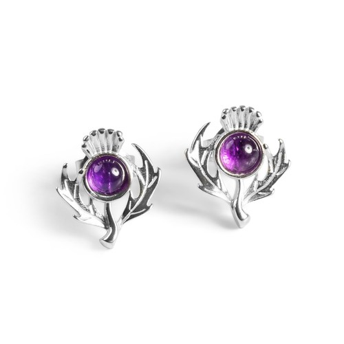 Scottish thistle flower stud - scottish,