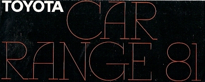 Toyota range 1981 - range,