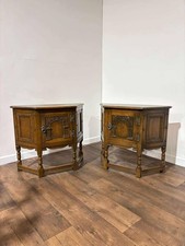 Pair of Vintage Badged Old Charm Cupboards