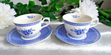 CHURCHILL OUT OF THE BLUE BREAKFAST CUPS AND SAUCERS X2