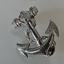 Lovely Silvertone Anchor Pin