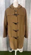 AQUASCUTUM Women's Brown Duffle Coat 100% Wool Size UK M Medium
