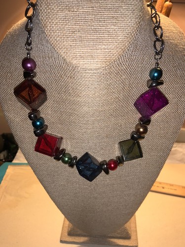Multi color lucite - color, square