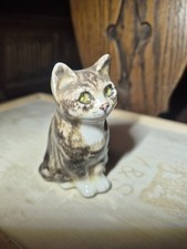 Ceramic collectible tabby cat - ceramic,