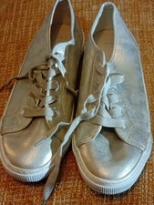 M & S Ladies Gold Pumps Size 8