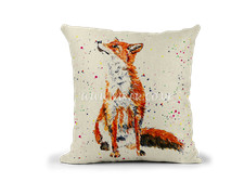 Fox animals Watercolour Art Linnen Cushion With filling or cover 40x40cm