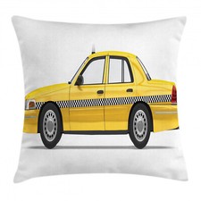 New York Taxi Throw Pillow