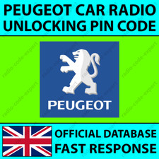 PEUGEOT RADIO PIN CODE 206 207 2008 307 308 407 107 106 3008 207 306 1007 206