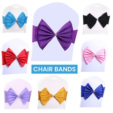 1-100pcs Chair Cover Bow for