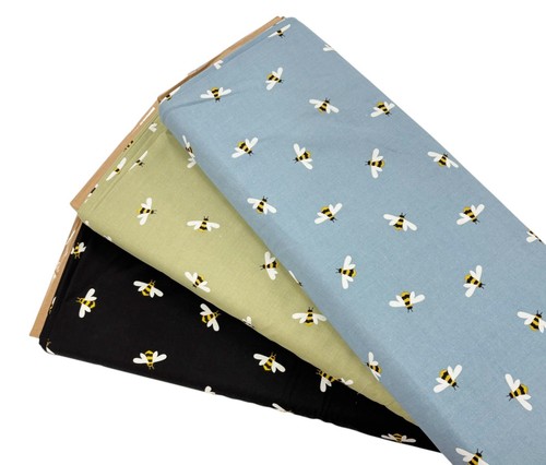 Big bee cotton fabric - bee,