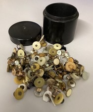 Vintage Antique Ebony Round