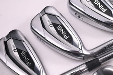 Left Hand Ping G425 Irons / 4-PW+GW / Black Dot / Stiff Flex Dynamic Gold 105