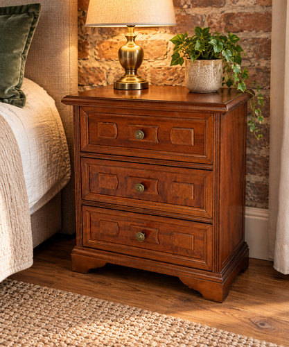 Vintage wooden bedside cabinet - wooden,