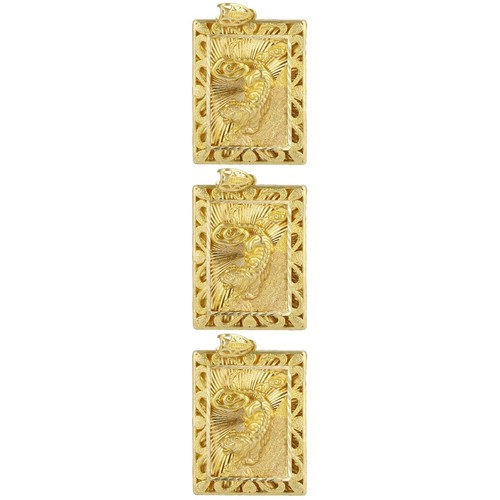Golden brass tiger pendant - tiger,