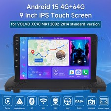 DAB+ 4+64GB For Volvo XC90 2002-2014 Android15 CarPlay Stereo Radio GPS Navi RDS