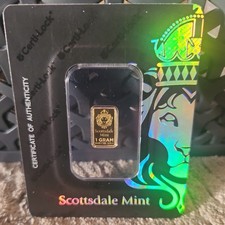 Scottsdale Mint 1 Gram Gold Bar – 999.9 Fine Gold – Certi-Lock – Sealed