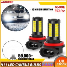 2 x H11 Led Fog Light Bulb Xenon Bright White 6000k 711 Headlight Lamp Bulbs 12V