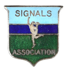 Vintage Old The Royal Signals Corps Regiment Association Enamel Lapel Badge