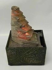 Therapeutic Water Fountain Battery Powered Indoor Water Feature w/ LED Lights