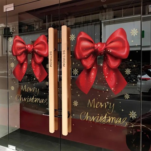 Red bow christmas art - christmas,
