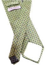 Tie Rack Tie Green Mens Silk Tie Gold Geometric Pattern Tie