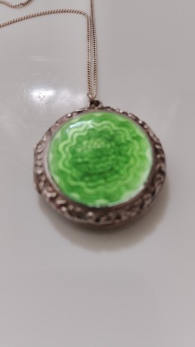 Antique 925 green - 925, guilloche