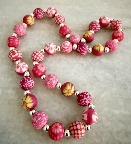 Pink viva beads flower - pink,