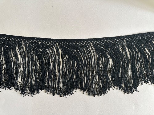 Large antique black - black, beaded