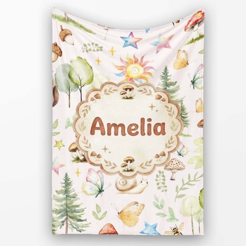 Soft fleece blanket - soft, woodland