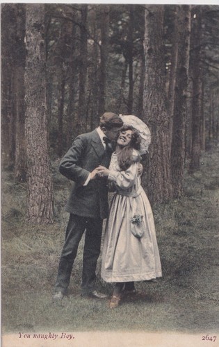 Postcard 1906 you - you, naughty