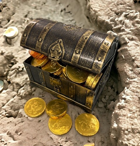 Chocolate gold coin treasure - chocolate,