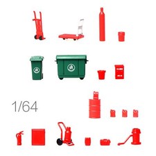 1:64 Scale Oil Shop Tool Garage Equipment Diorama Accessories Scenery Prop Model