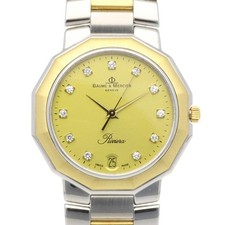 Baume & Mercier Riviera Watches 5131 StainlessSteel K18 yellow gold 11P dia used