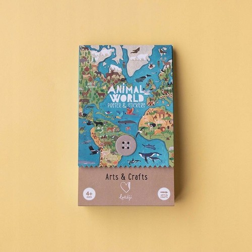 Londji reusable world animals - world,