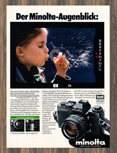 Minolta advertising ad - minolta, xd-7