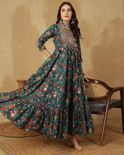 Indian Women Cotton Green