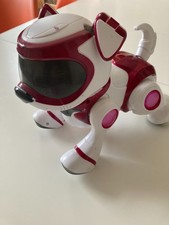 Teksta Pink Robot Puppy Dog interactive pet with ball and bone used