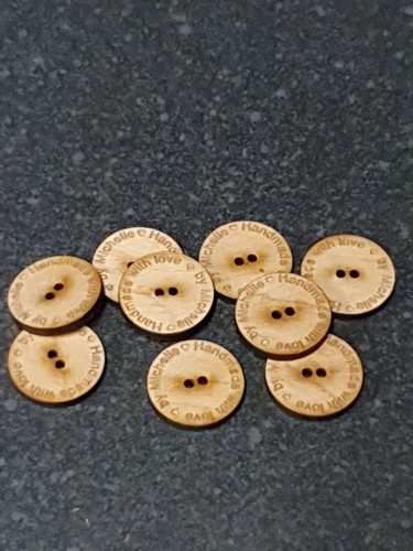 Personalised wooden buttons - wooden,