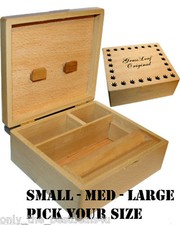 WOODEN ROLLING BOX ROLL BOX SMOKING STASH. ALL SIZES 