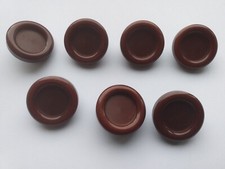 Set of 7 Vintage Maroon Shanked Buttons 24mm